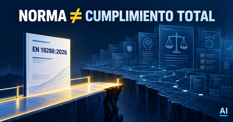EN 18286:2026 no equivale al cumplimiento total del AI Act